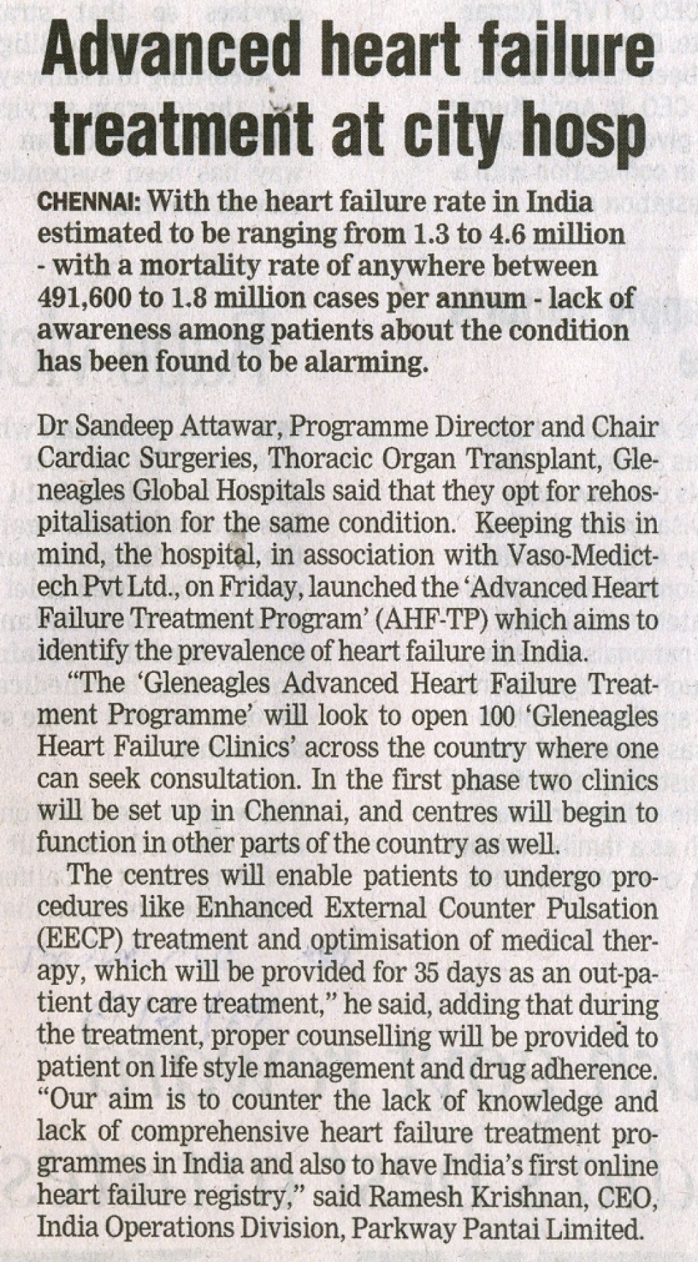 healurheart eecp treatment news
