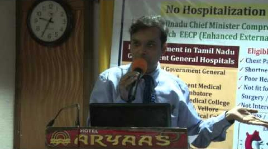 dr s ramasamy lecture on eecp in indian medical association ima tamilnadu